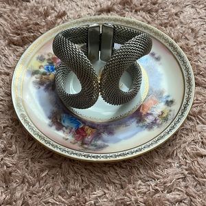 Silver statement cuff bracelet